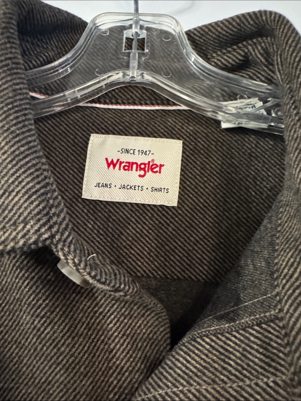 Wrangler Men's Olive Brown Shirt Jacket - Picture 3 of 4